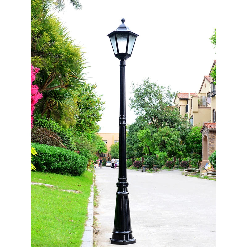 (H≈2.4M) Courtyard Lamp Street Lamp Outdoor Lawn Lamp Outdoor Waterproof Villa Garden Community High Pole Lamp Post Lamp