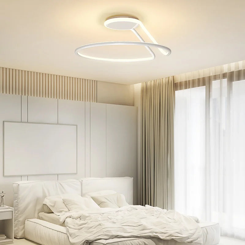plafonnier led minimaliste en aluminium pour éclairage intérieur décoratif
