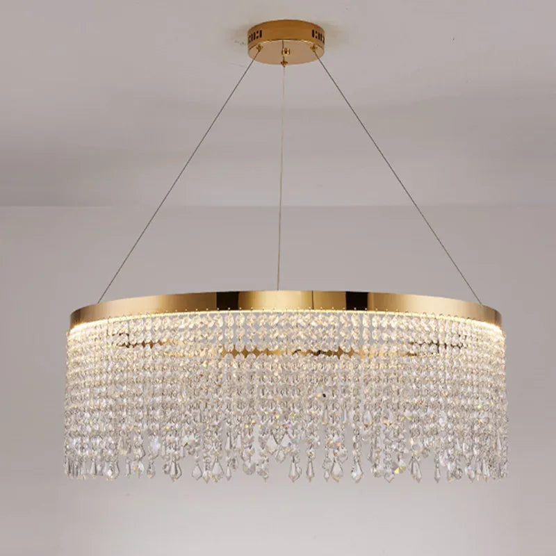 lustre moderne en cristal pour décoration intérieure élégante