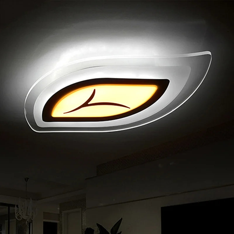 plafonnier led ultra fin design feuilles créatives moderne