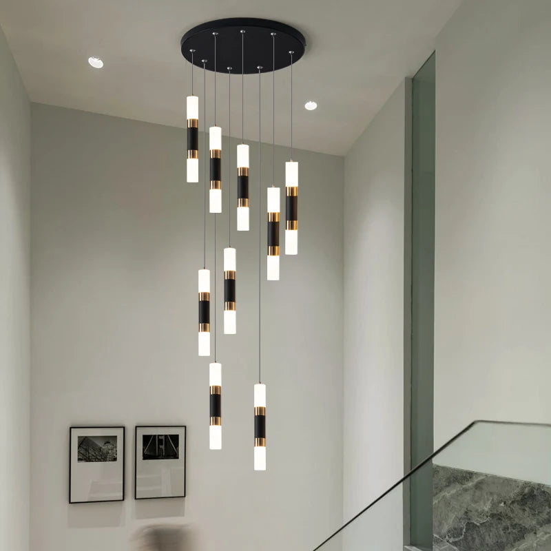 lustre à led en acrylique moderne pour espaces créatifs