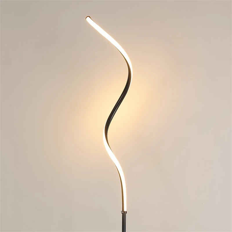 lampadaire led courbe moderne décoration nordique lampes debout luminaires