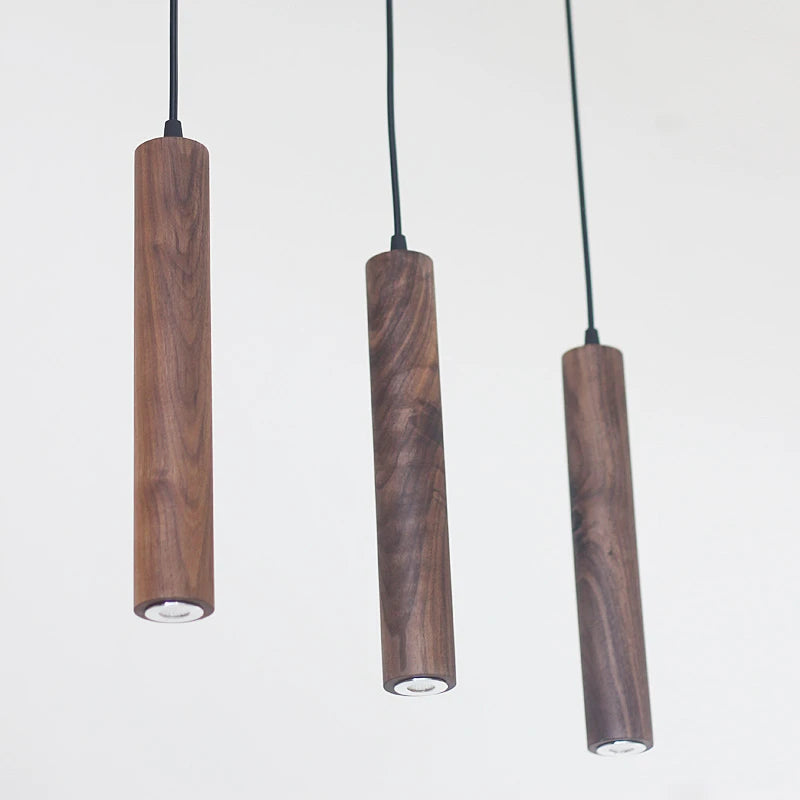 suspension modernes en bois avec éclairage led intérieur