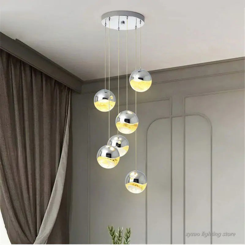 suspension en verre moderne pour décoration intérieure minimaliste