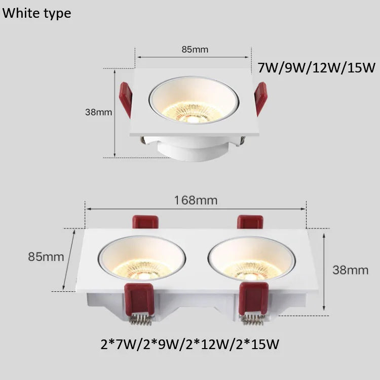 spots led encastrables à intensité variable pour intérieur