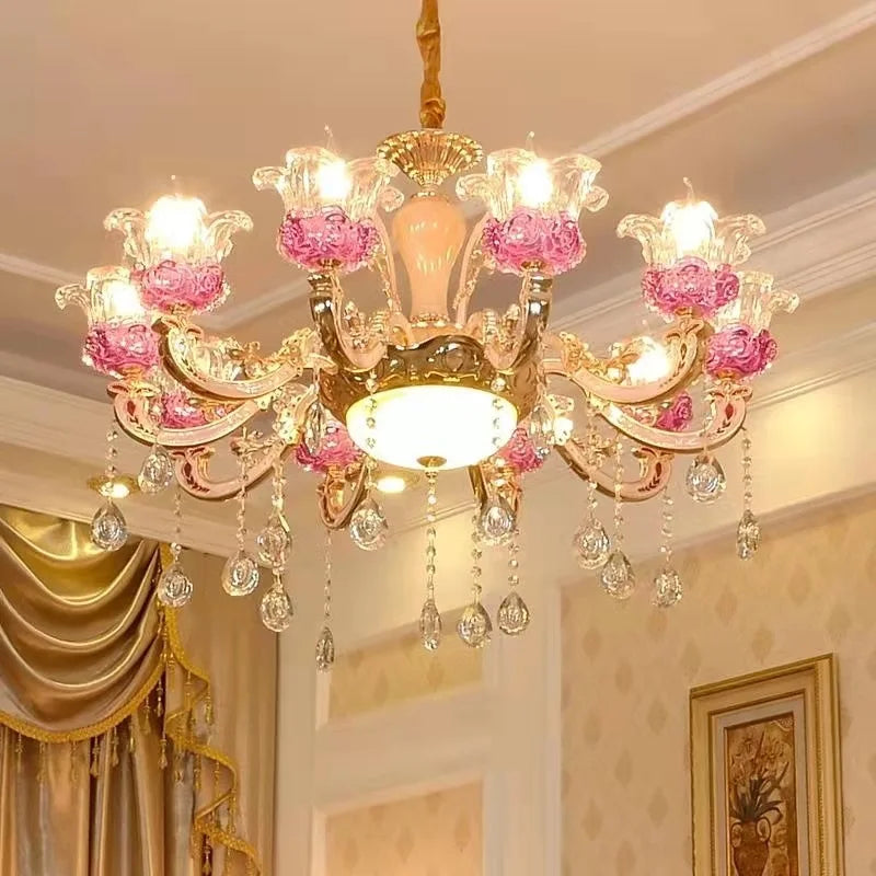 lustre de luxe en cristaux pour décoration élégante créative