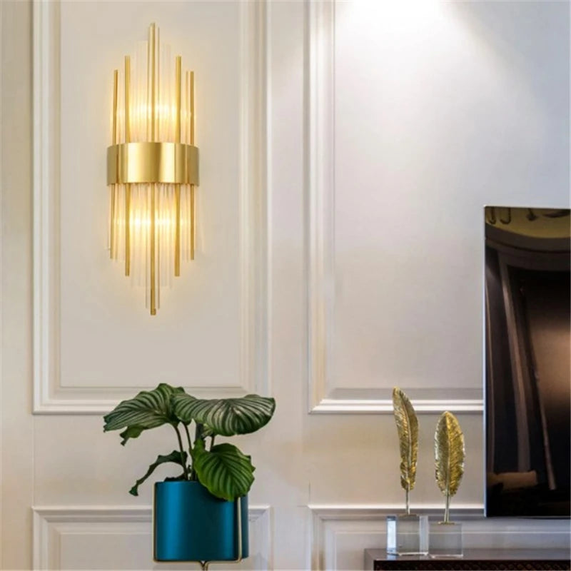 applique murale moderne led en cristal design élégant pour intérieur