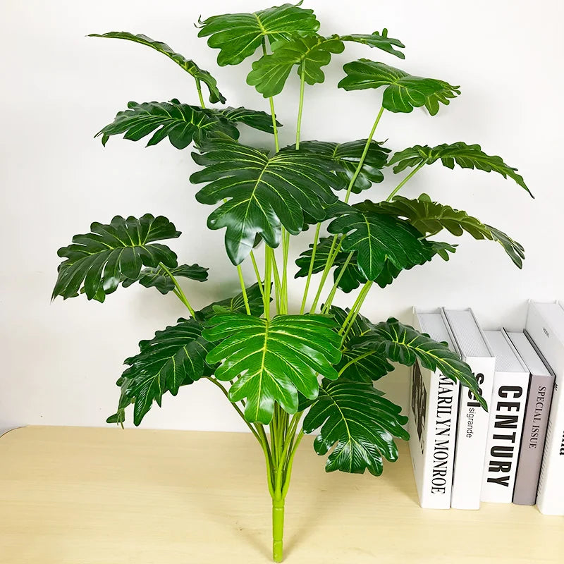 plantes artificielles monstera grandes feuilles pour décoration intérieure