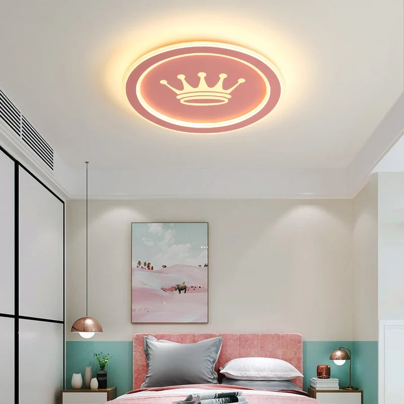 plafonniers led modernes avec motif couronne pour décoration maison