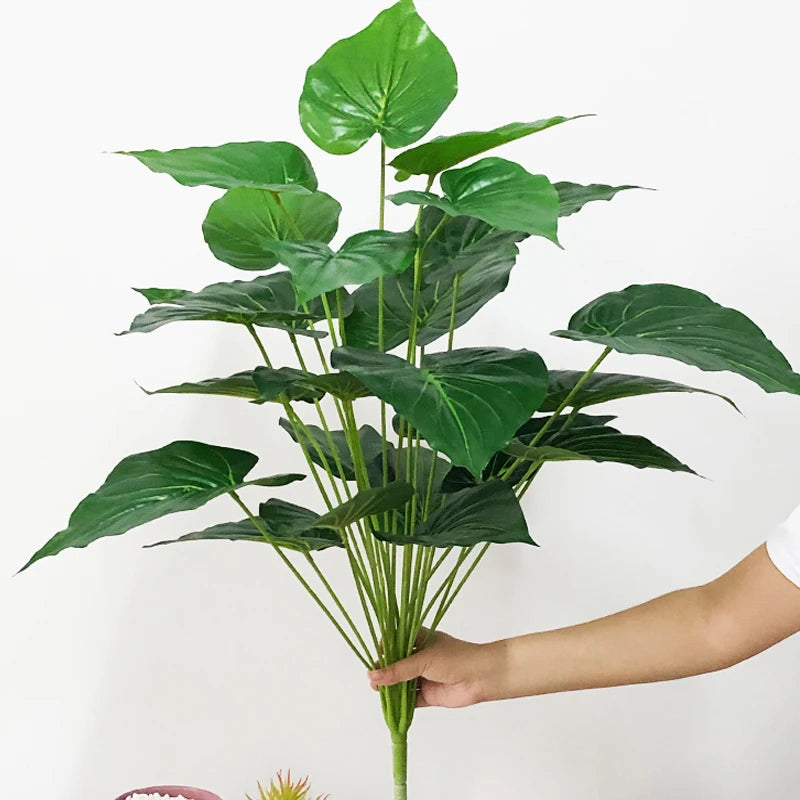 feuilles tropicales monstera palmier artificiel pour décoration intérieure