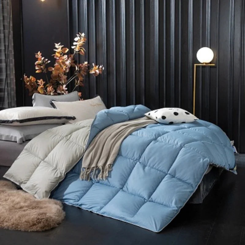 couette 100 pourcent duvet d'oie quatre saisons confort optimal hiver