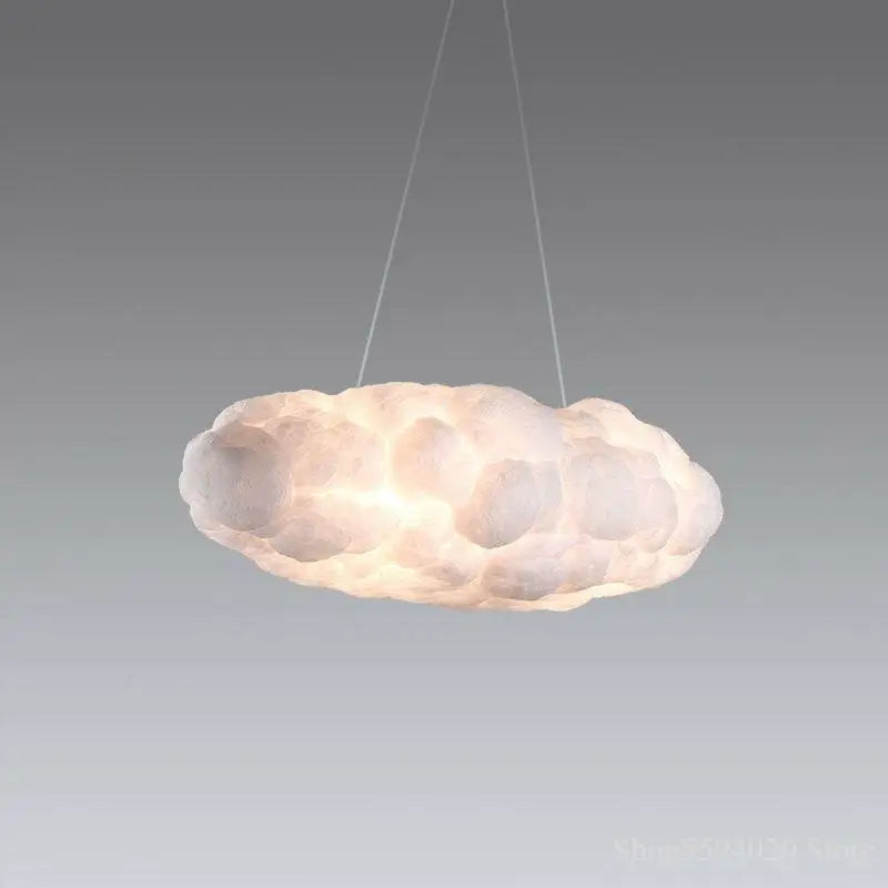 suspension moderne en forme de nuages en coton et soie