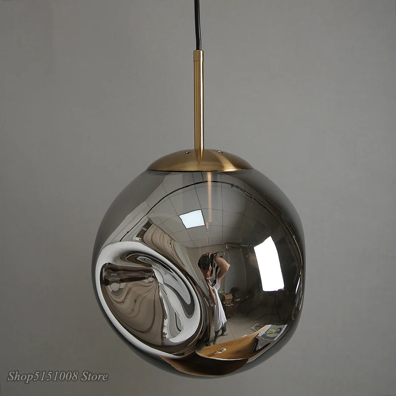 lampe suspendue design nordique boule de verre pour loft bar maison