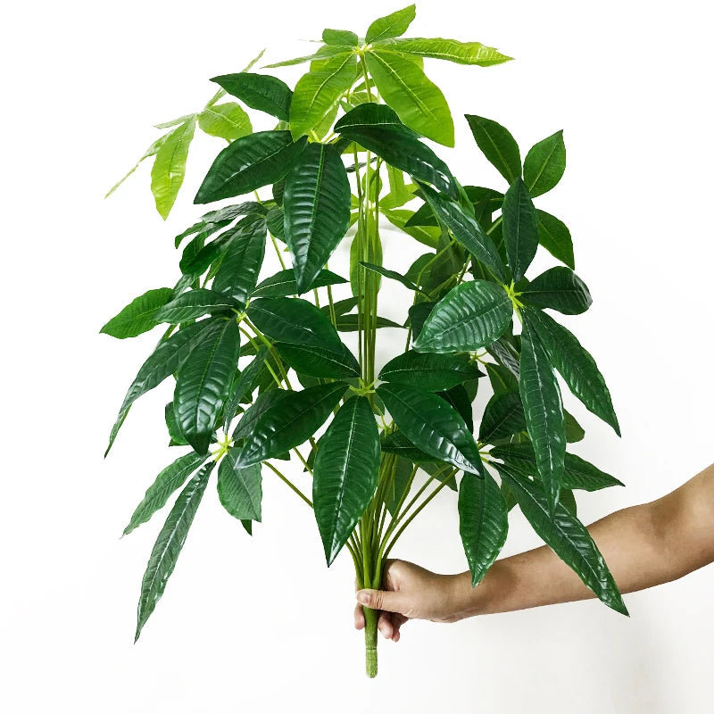 arbre tropical artificiel grandes feuilles de monstera en pot décoratif