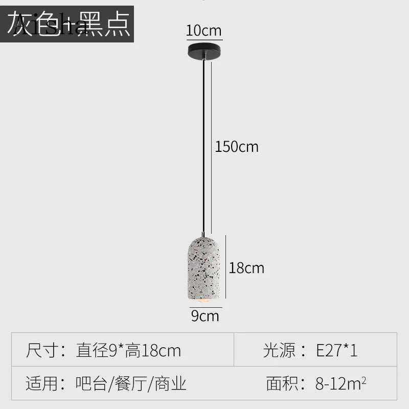 suspension en ciment style nordique rétro moderne pour décoration intérieure