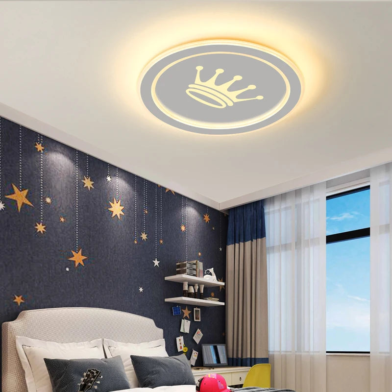 plafonniers led modernes avec motif couronne pour décoration maison