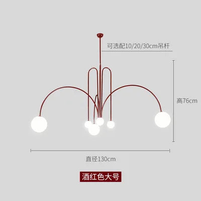 suspension créative en verre pour décoration intérieure moderne