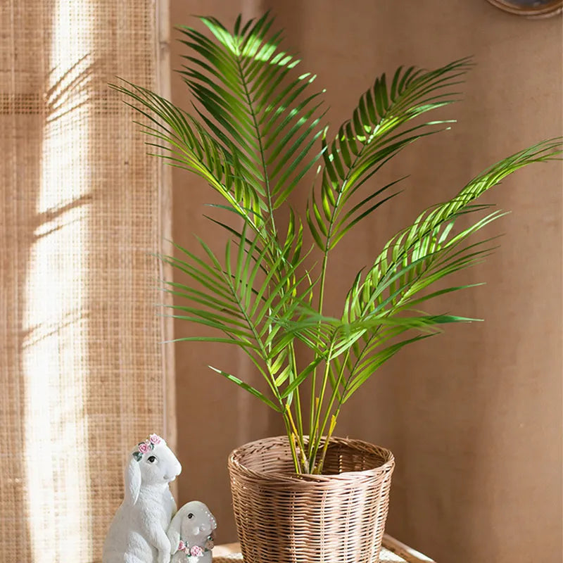 palmier artificiel avec grandes feuilles pour décoration intérieure et extérieure