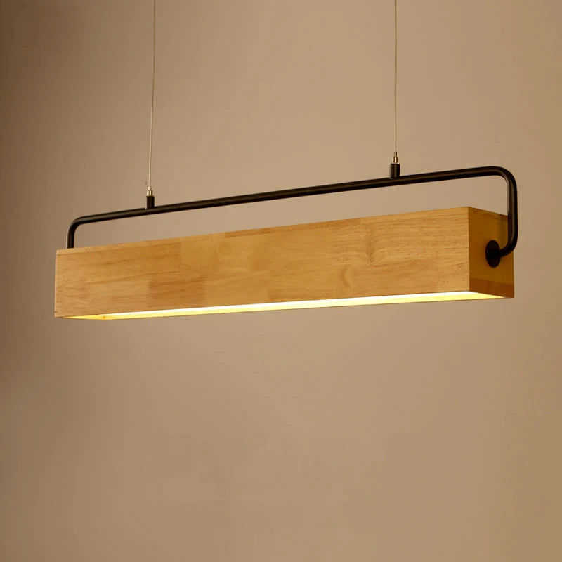 lampes suspendues nordiques en bois led modernes