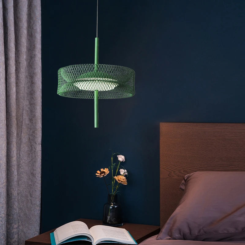 suspension nordique design coloré en métal pour intérieur à led