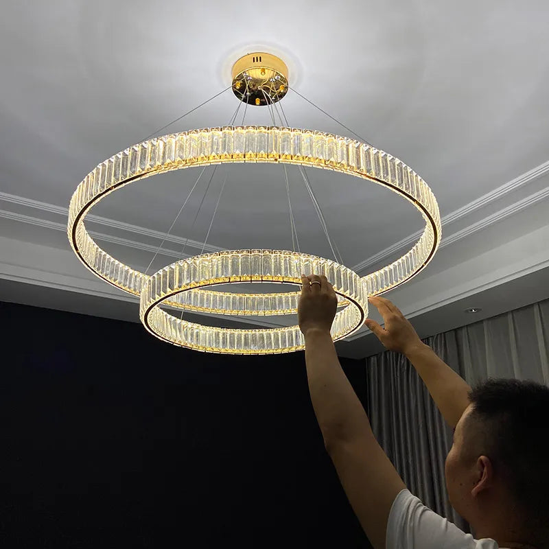 lustre moderne en cristal design haut de gamme élégant et raffiné