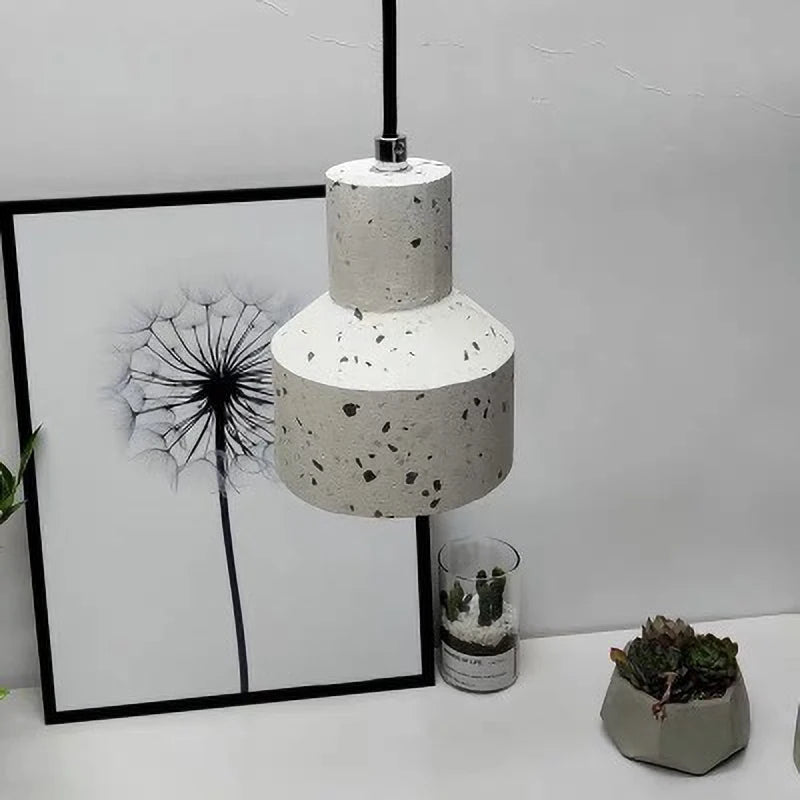 suspension moderne en terrazzo design nordique plusieurs couleurs led