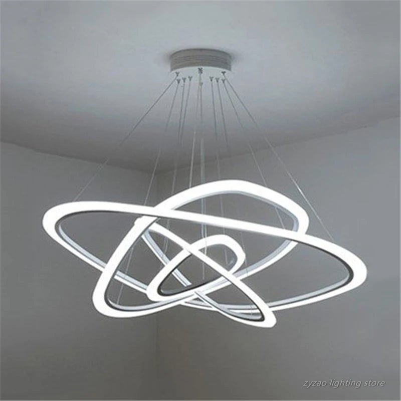 suspension moderne à LED en acrylique pour intérieur élégant