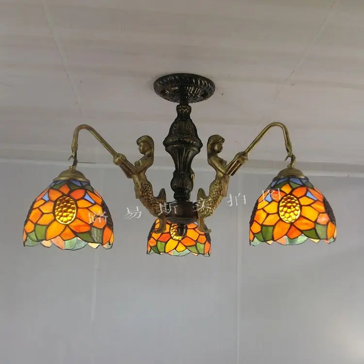 lustre méditerranéen tiffany sirène pour intérieur créatif