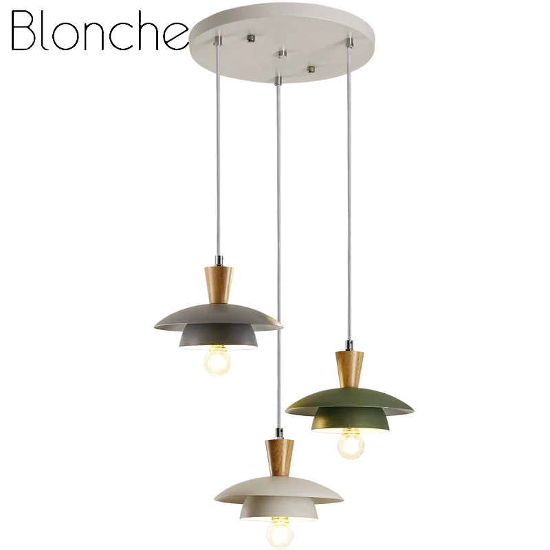 lustre moderne en fer forgé style macaron créatif pour intérieur