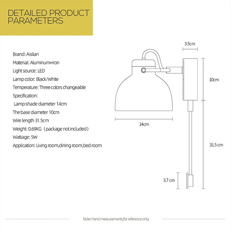 Aisilan – applique murale LED minimaliste 5W