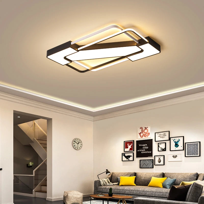 plafonnier led art déco géométrique luxe pour éclairage intérieur