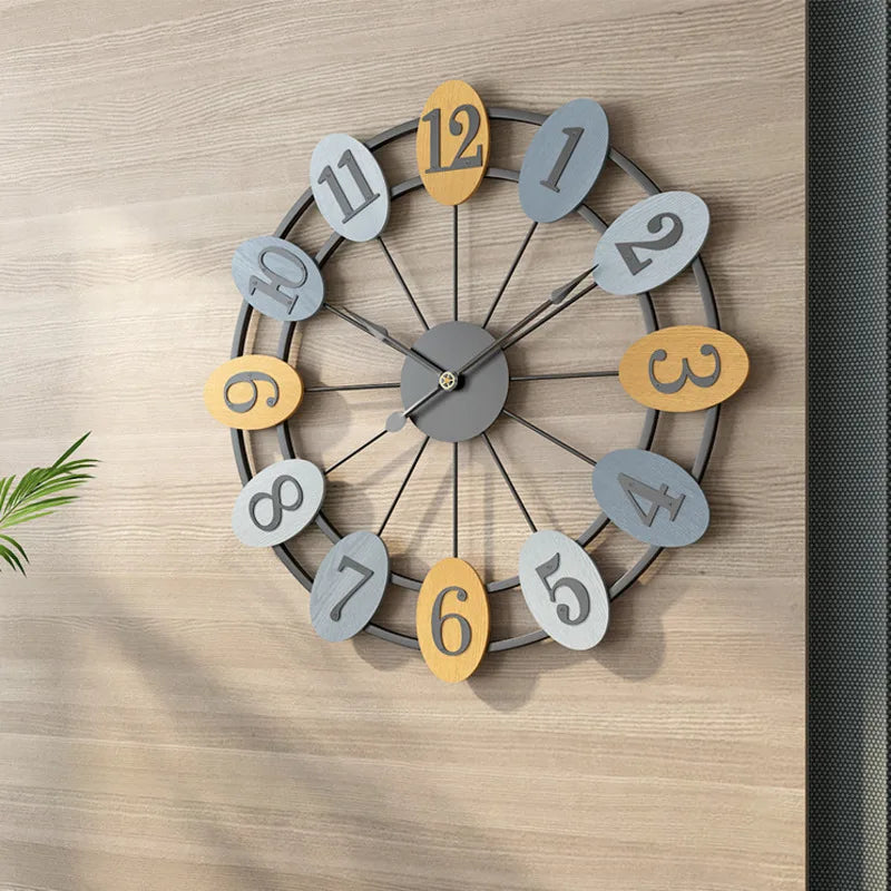 horloge murale silencieuse moderne pour décoration intérieure élégante