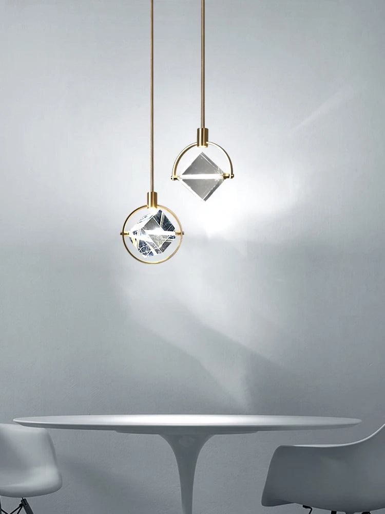 lustre led postmoderne créatif nordique luxe cristal bar