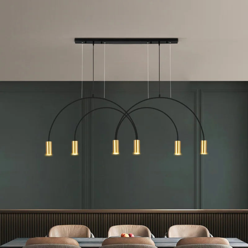 suspension moderne à trois têtes design créatif et élégant