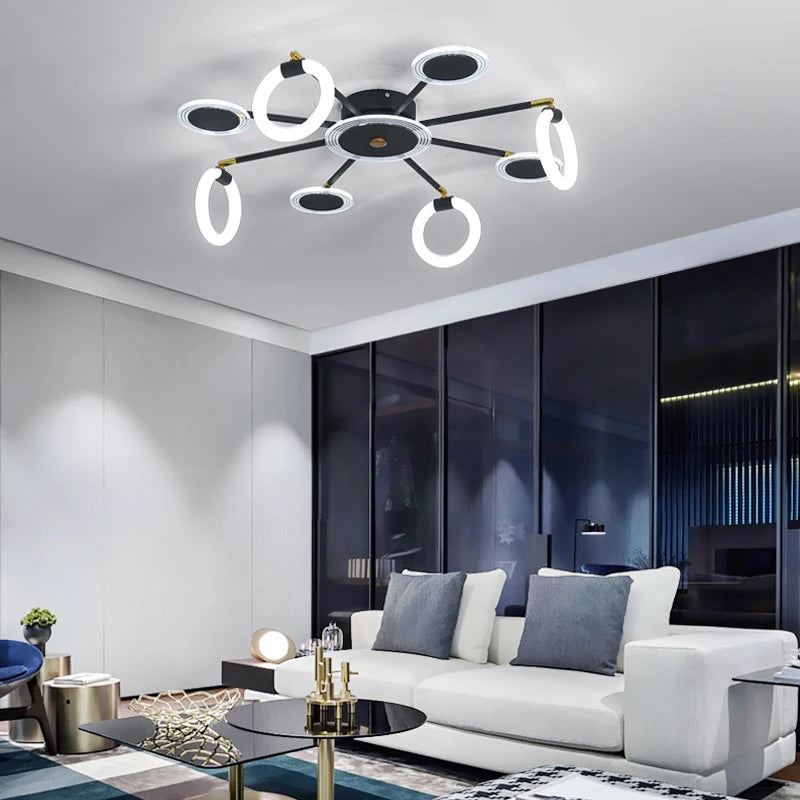 lustre LED design pour intérieur moderne et élégant