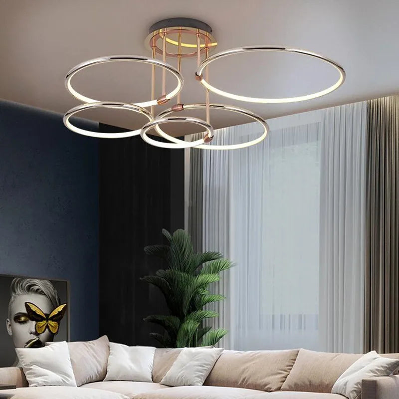 lustre circulaire moderne et luxueux pour éclairage intérieur