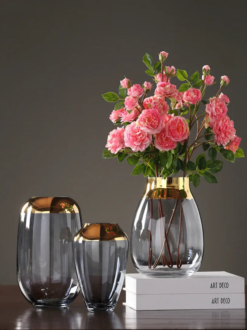 vase en verre créatif pour arrangements floraux modernes artisanaux