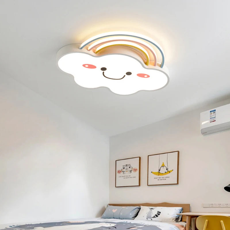 lustre nordique pour chambre d'enfants avec lumières led