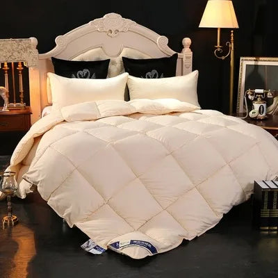 couette 100 pourcent duvet d'oie quatre saisons confort optimal hiver