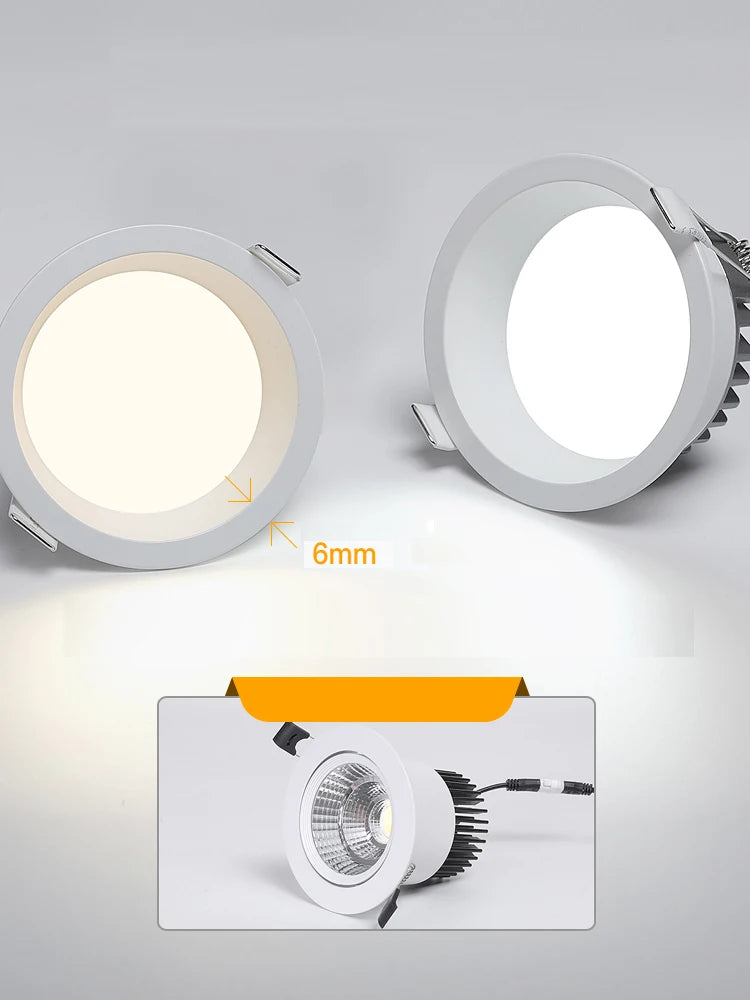 led downlight spot encastré lampe panneau rond pour éclairage intérieur