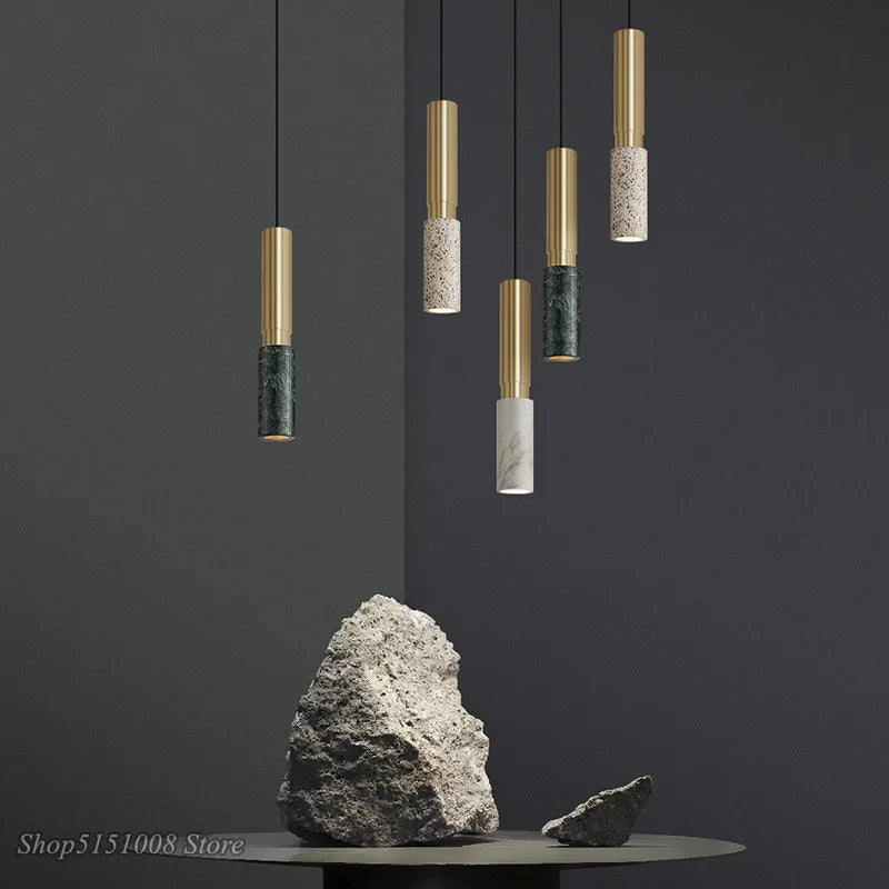 suspension moderne simple en marbre de style nordique ins