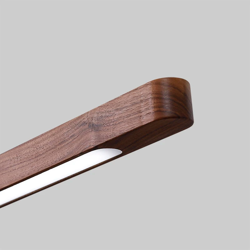 suspension en bois avec lumière led pour table à manger