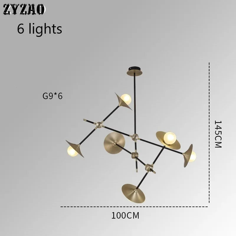 suspension postmoderne nordique design pour éclairage intérieur décoratif