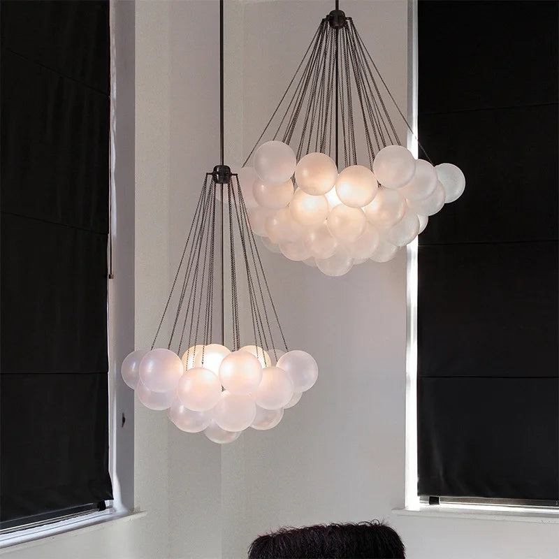 suspension en verre au design nordique pour décoration intérieure élégante