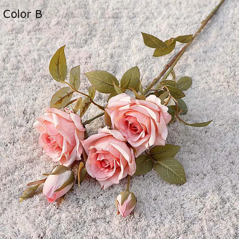 nouvelle décoration dautomne roses bouclées fleurs artificielles luxe