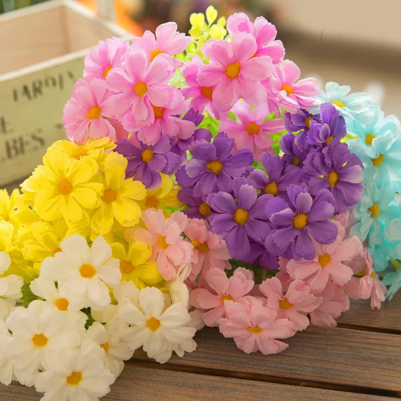 bouquet de fleurs artificielles marguerite pour décoration automnale