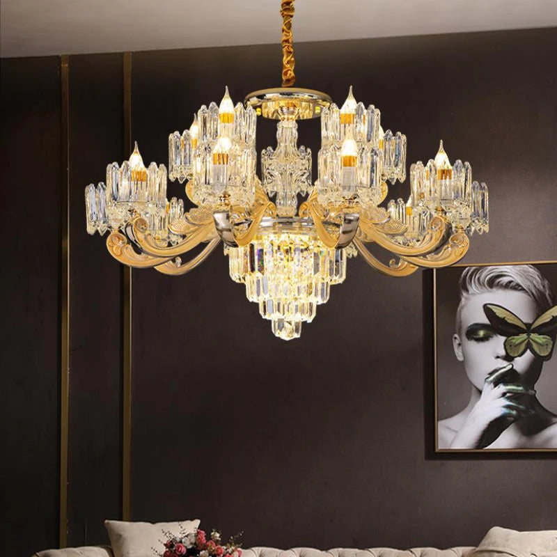 lustre en cristal éclairage pour intérieur élégant et raffiné