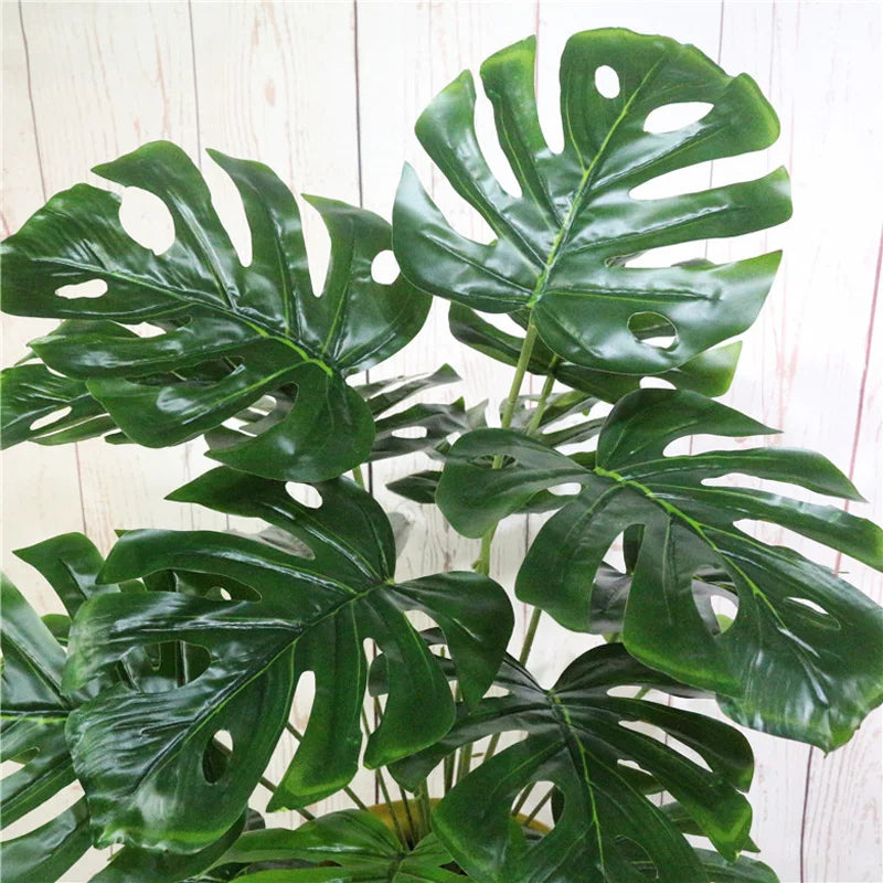 plantes artificielles tropicales monstera pour décoration intérieure