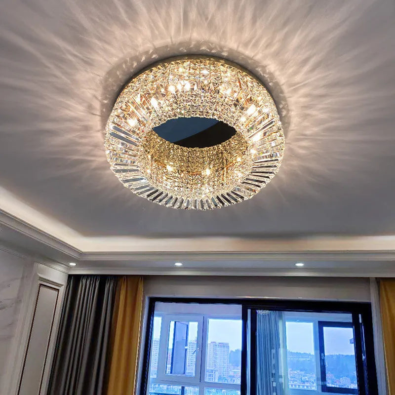 lustre led en cristal luxueux moderne et brillant