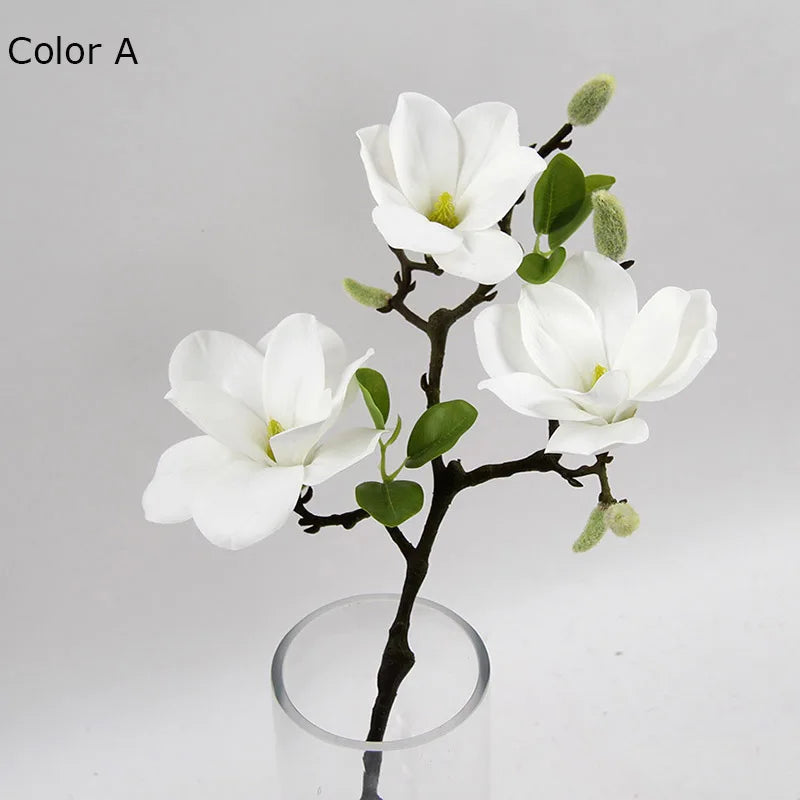 têtes de fleurs artificielles de magnolia pour décoration de mariage et fête